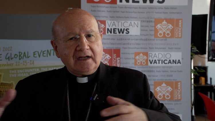 Asiški škof Domenico Sorrentino med pogovorom za Vatican News - Radio Vatikan