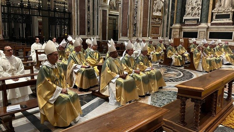 Missa na Basílica Santa Maria Maior, em Roma