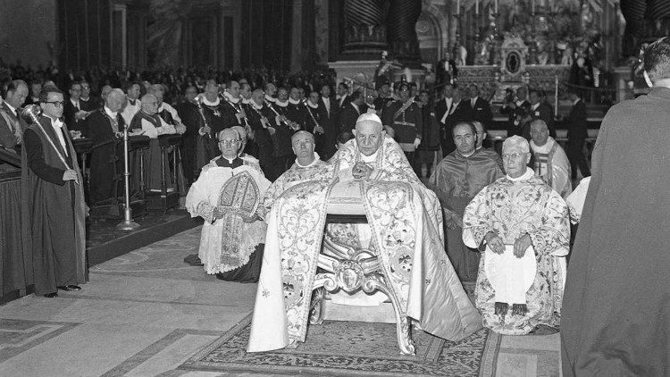 El Papa Juan XXIII en la apertura del Concilio Vaticano II