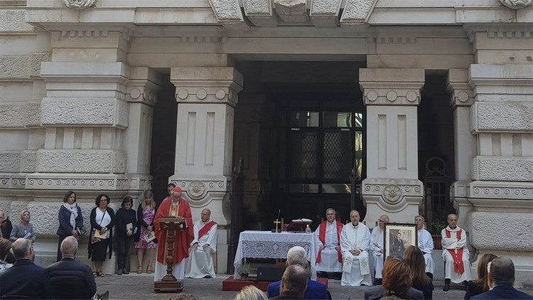 Un momento della celebrazione alla Corte di Cassazione con l'omelia del cardinal Zuppi