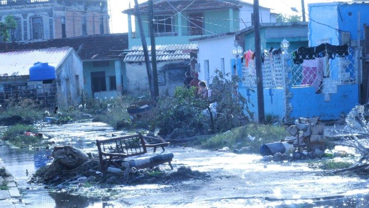 Devastación en la localidad de surgidero en la provincia de La Habana (Foto: Cáritas Cuba)
