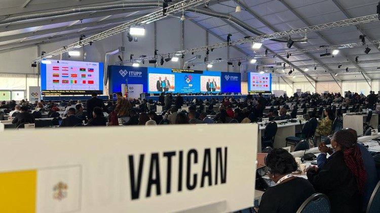 The Holy See stand at the ITU conference in Bucharest