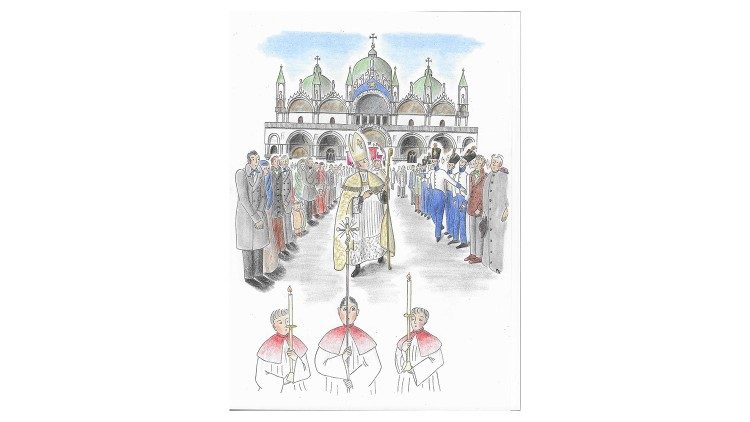 Buchillustration: Patriarch Pyrker in Venedig