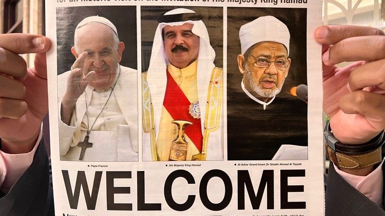 A imprensa local sobre a visita do Papa no Bahrein