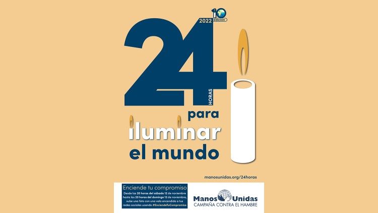 "24 horas para iluminar o mundo", a campanha de Manos Unidas pela paz