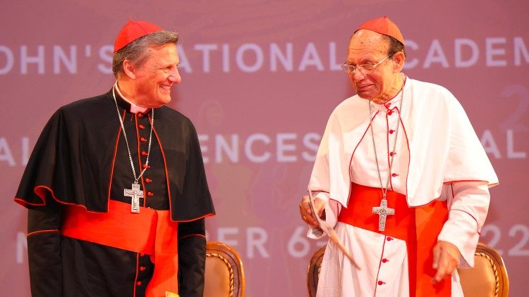 El cardenal Mario Grech junto al cardenal Gracias durente su viaje a la India  