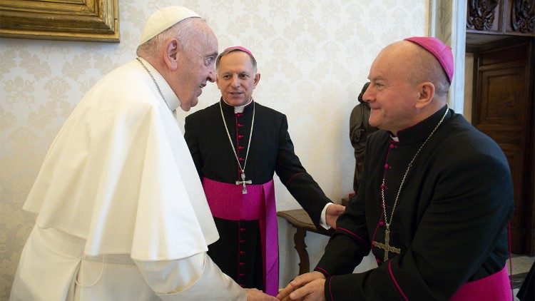Biskup Sobiło podczas spotkania z Papieżem