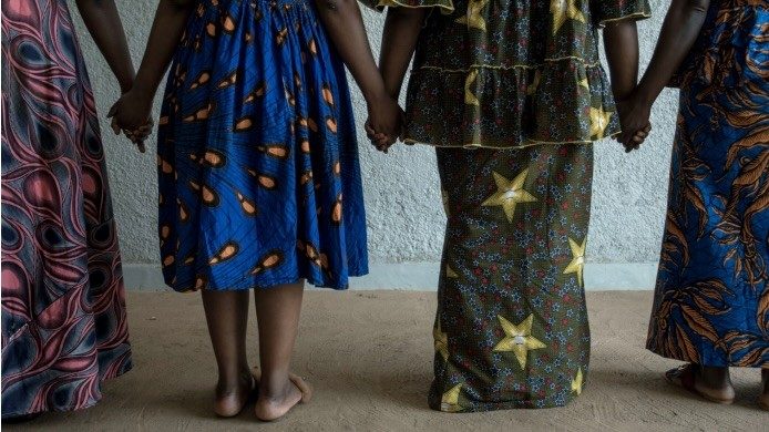 Imagen símbolo de la lucha contra la violencia en las mujeres de la Fundación Mukwege
