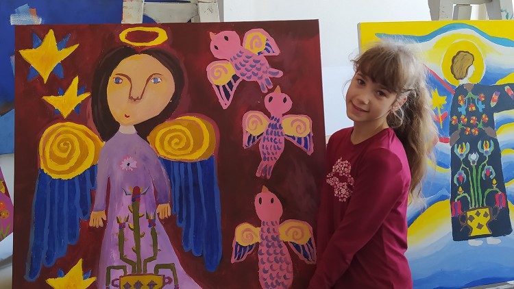 Mostra com as obras de crianças e jovens ucranianos