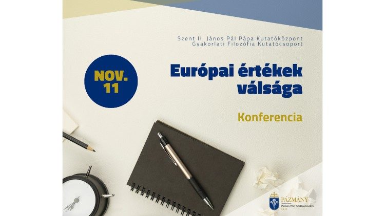 "Európai értékek válsága" - a budapesti konferencia plakátja   