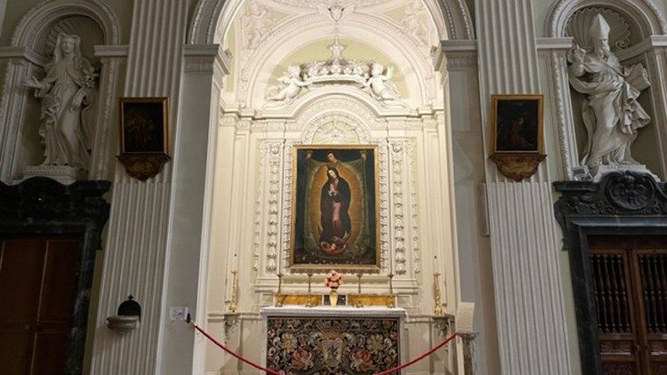 La imagen más antigua de la Virgen de Guadalupe en Roma.