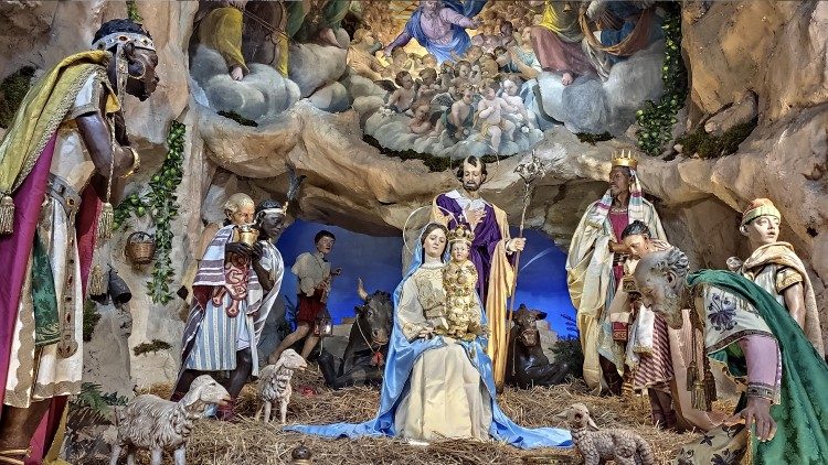 Il presepe con il Santo Bambino