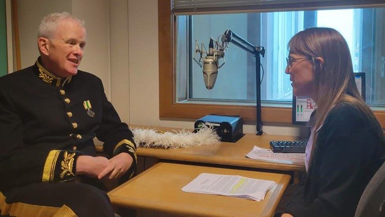 Ambassador Chris Trott at Vatican Radio with Linda Bordoni