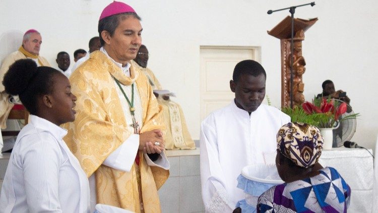 Dom Jo?o Carlos na Missa de  despede-se da Diocese de Chimoio