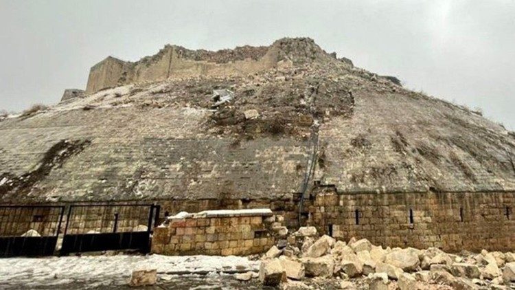 O Castelo de Gaziantep destruído pelo terremoto