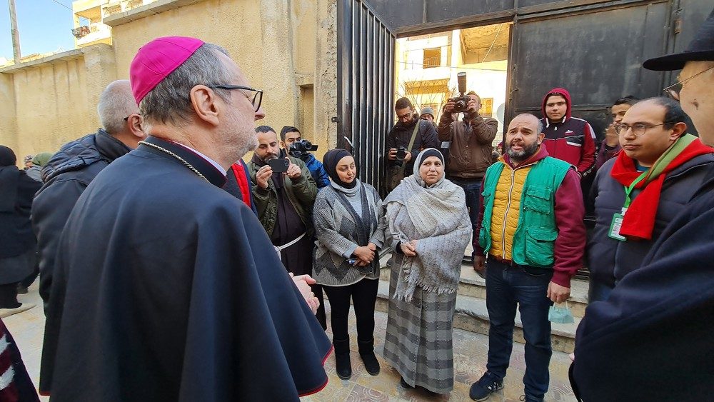 Visit of Archbishop Claudio Gugerotti, prefect of the Dicastery for the Eastern Churches, in earthquake-hit zones of Syria and Turkey