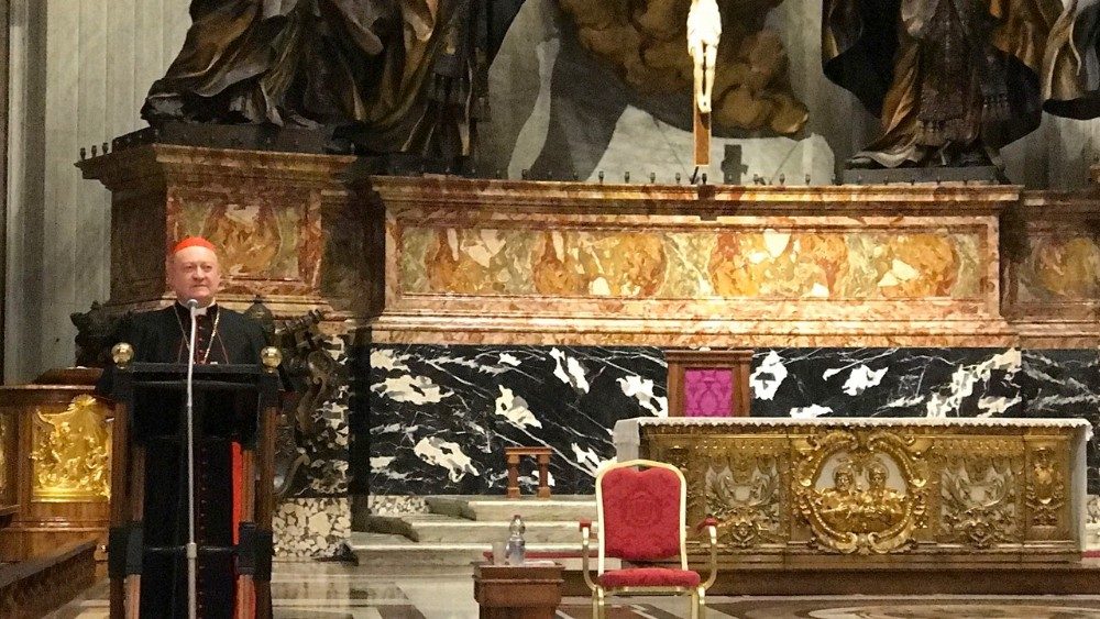 Il cardinale Gianfranco Ravasi in occasione del quarto appuntamento delle Lectio Petri nella basilica vaticana