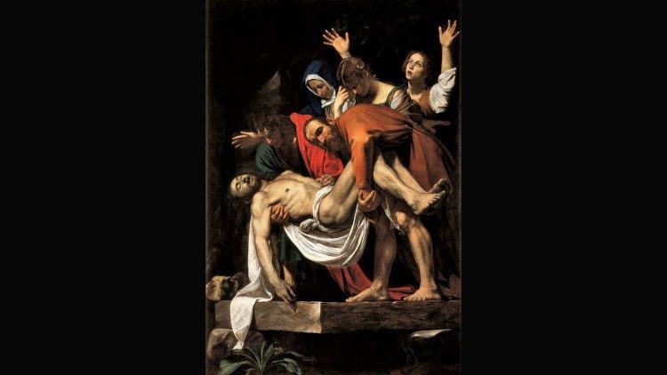 Michelangelo Merisi, known as Caravaggio, (Milan 1571 - Porto Ercole 1610) Deposition, c. 1600 - 1604. Oil on canvas, 300 x 20 cm © Vatican Museums3