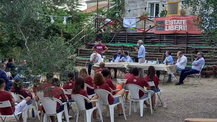 Un momento del Festival dell'impegno civile "Estate liberi", organizzato dal Comitato don Peppe Diana, ogni anno dal 4 luglio, data di nascita del sacerdote di Casal di Principe