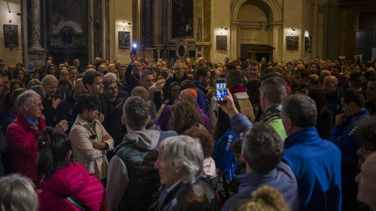 Un momento della Messa del Maratoneta promossa da Athletica Vaticana 