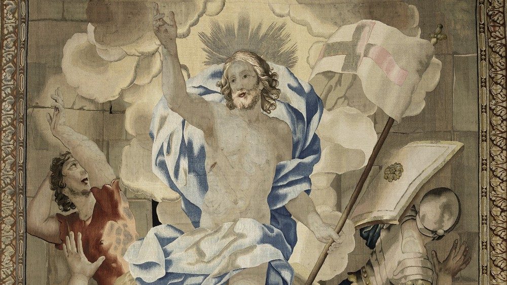 Auferstehung unseres Herrn (Detail), Wandteppich, 18. Jahrhundert ©Musei Vaticani