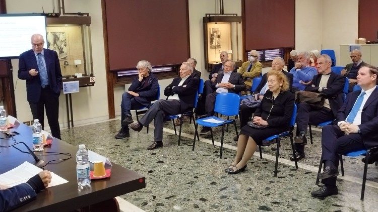 Presentacin del programa "Quadrato della Radio" en la Sala Marconi del Palacio Po
