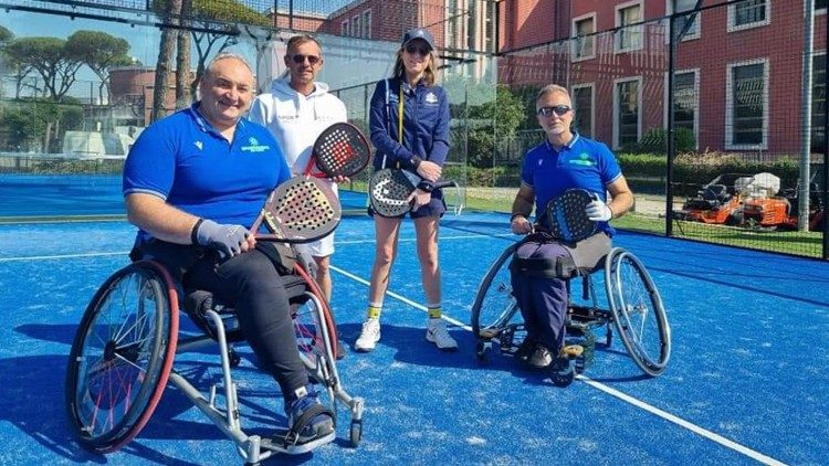 Athletica Vaticana partecipa alla giornata di padel inclusivo al Foro Italico