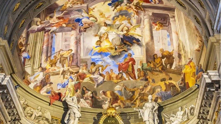 La volta della cupola della chiesa di S. Ignazio 