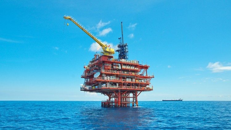 Plateforme au large de l'Adriatique