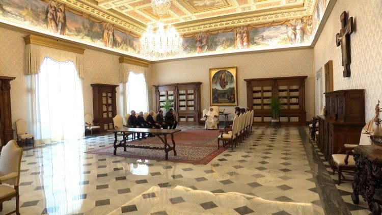 Pope Francis with the Diocesan Oblate Brothers