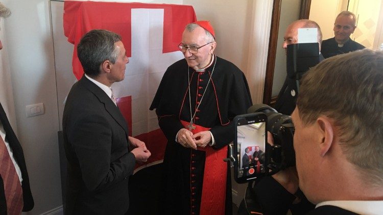 Bundesrat Cassis und Kardinal Parolin