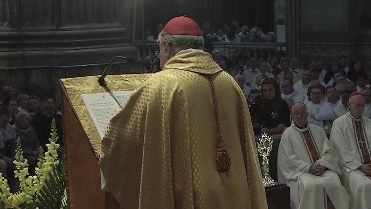 Un momento della cerimonia di beatificazione