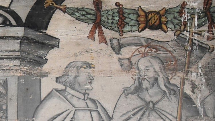 Das Wandbild in der ehemaligen Residenz des Frstabtes von St. Gallen