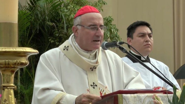 El Cardenal Daniel Sturla, arzobispo de Montevideo, dio la bienvenida a todos los asistentes, entre los que se encontraban autoridades nacionales y líderes de distintas confesiones religiosas. (Captura de pantalla de la transmisión de la santa misa de la Arquidiócesis de Montevideo - ICMTV)