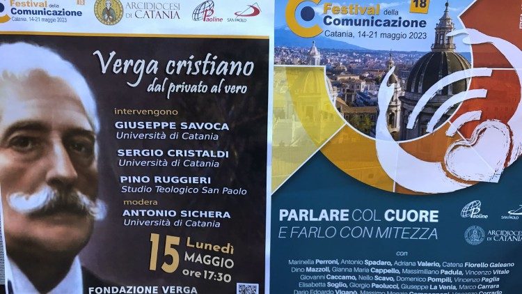 La locandina dell'evento "Verga cristiano. Dal privato al vero"