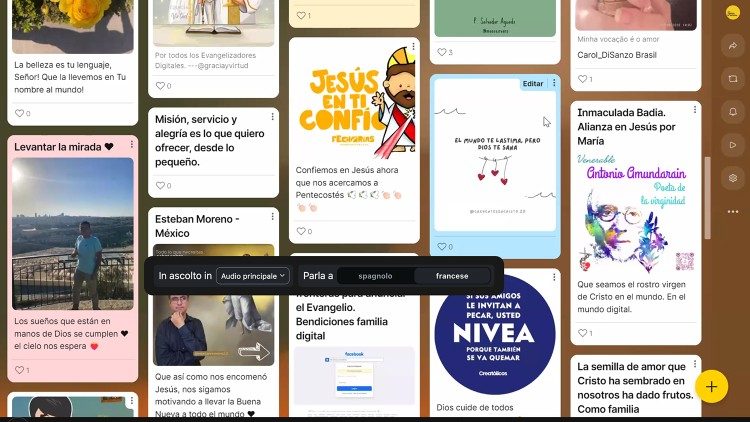 Los influencers fueron invitados a compartir el mensaje que quisieran comunicar al mundo de hoy como una ofrenda y se generó esta dinámica.