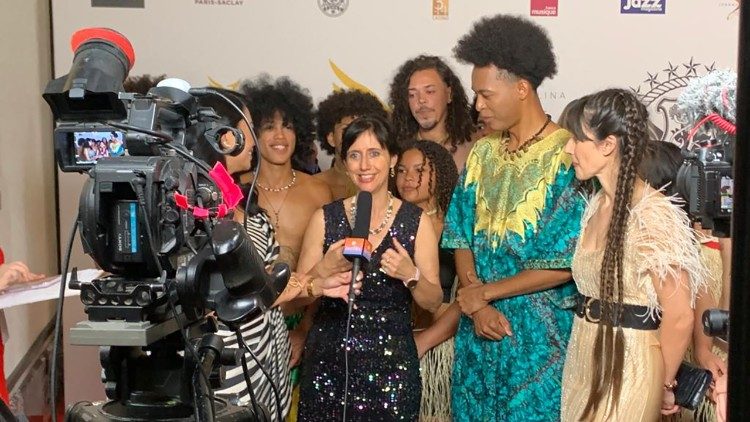 A diretora do filme, Lia Beltrami, no lançamento do filme no Festival de Cannes