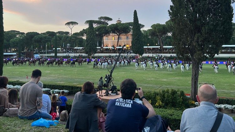 un momento dello storico Carosello a cavallo