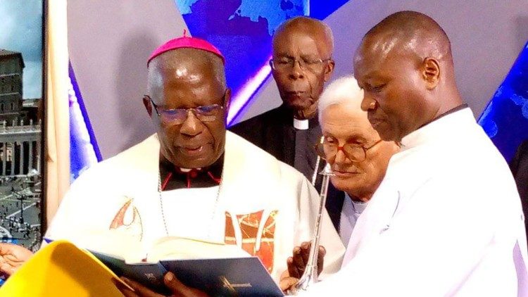 President of the Uganda Episcopal Conference, Bishop Joseph Antony Zziwa at the UCTV launch.