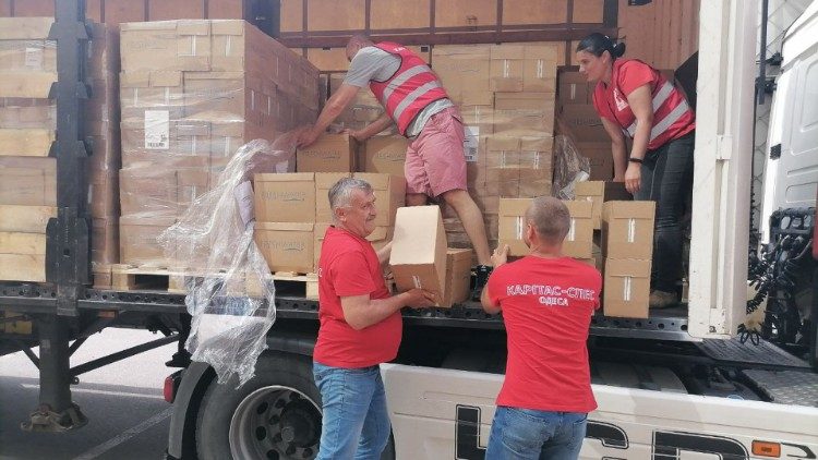 Caritas Spes (Ucrânia), ajuda às pessoas que sofrem as consequências da explosão da barragem da estação de tratamento de água de Kakhovka