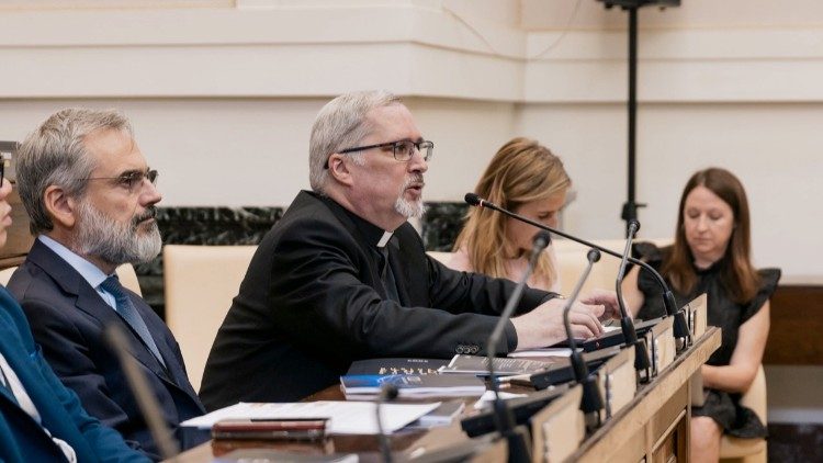 Fr Philip Larrey speaks during the summit