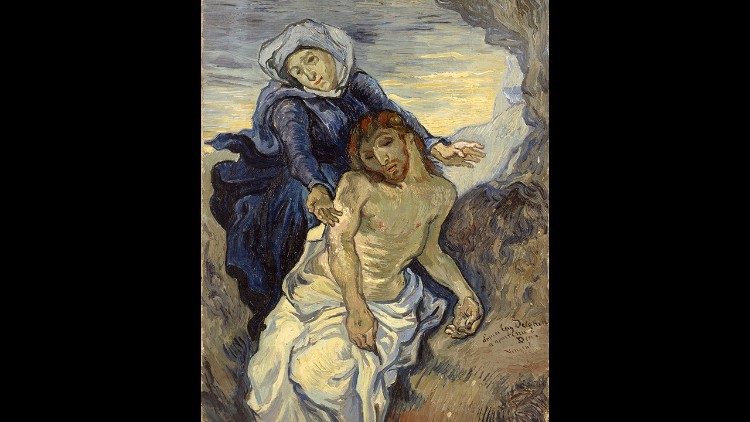 Diese Piet malte Vincent van Gogh 1890 kurz vor seinem Tod; sie wird in der Abteilung fr moderne Kunst der Vatikanischen Museen gezeigt