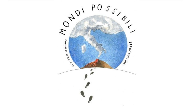 Il logo dell'edizione 2023 della Festa di Teatro Eco Logico di Stromboli