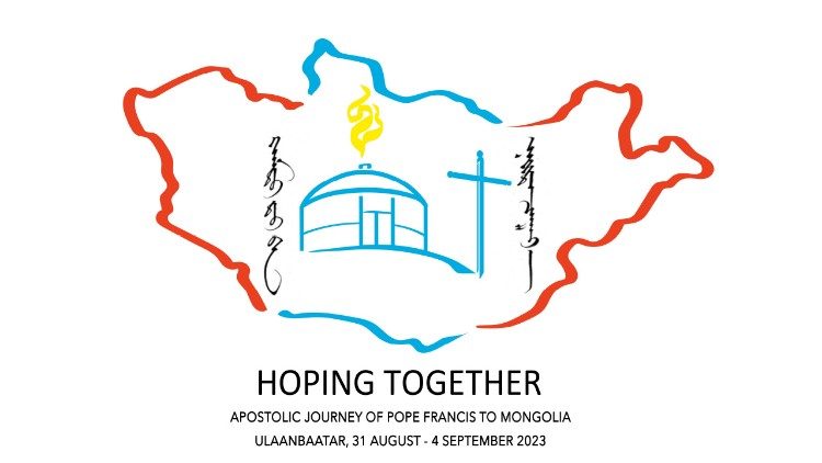 Logo e motto del viaggio di Francesco in Mongolia