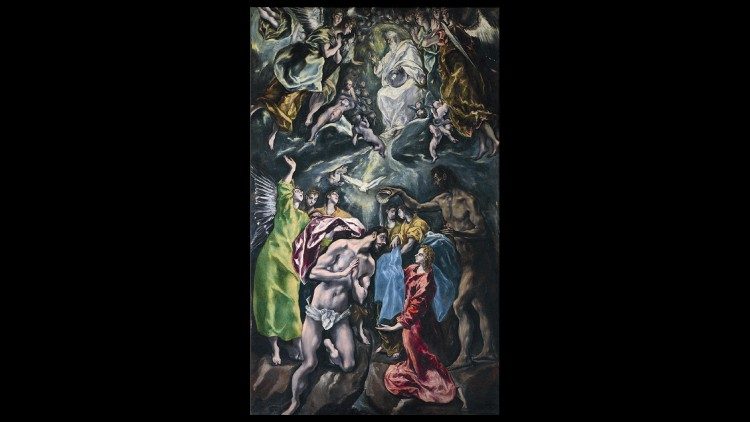 Il Battesimo di Cristo, olio su tela, 330×221 cm, Hospital de Tavera, Toledo