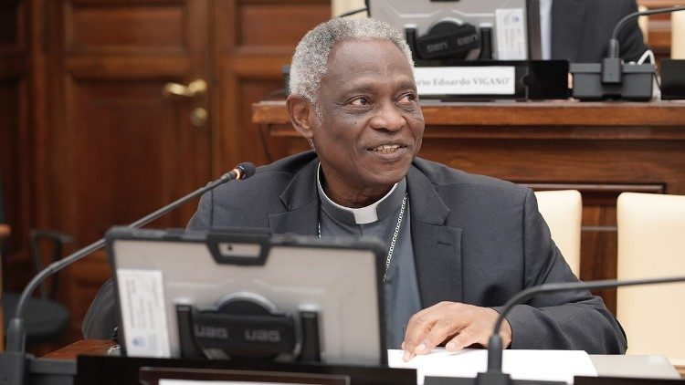  L'intervento del cardinal Turkson alla conferenza. Foto di Gabriella C. Marino / Pass