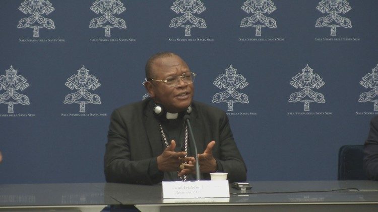 Il cardinale Fridolin Ambongo Besungu, presidente del Simposio delle Conferenza Episcopali dellAfrica e del Madagascar (Secam)