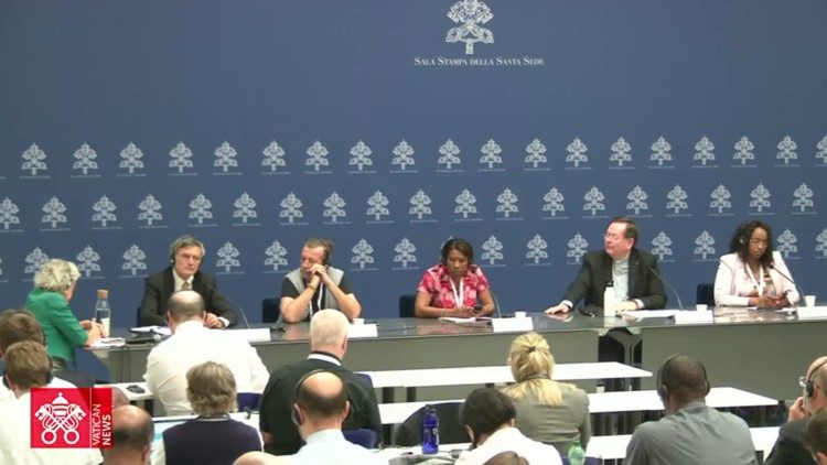 Participants in the briefing at the Holy See Press Office