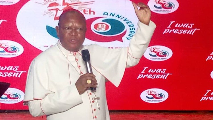 Cardinal Fridolin Ambongo at the close of the CEPACS meeting in Lagos, Nigeria