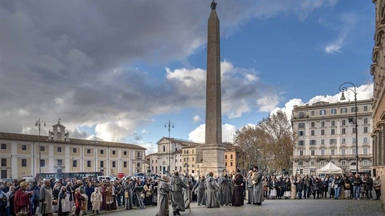 La vita di san Francesco rievocata in piazza dell'Esquilino